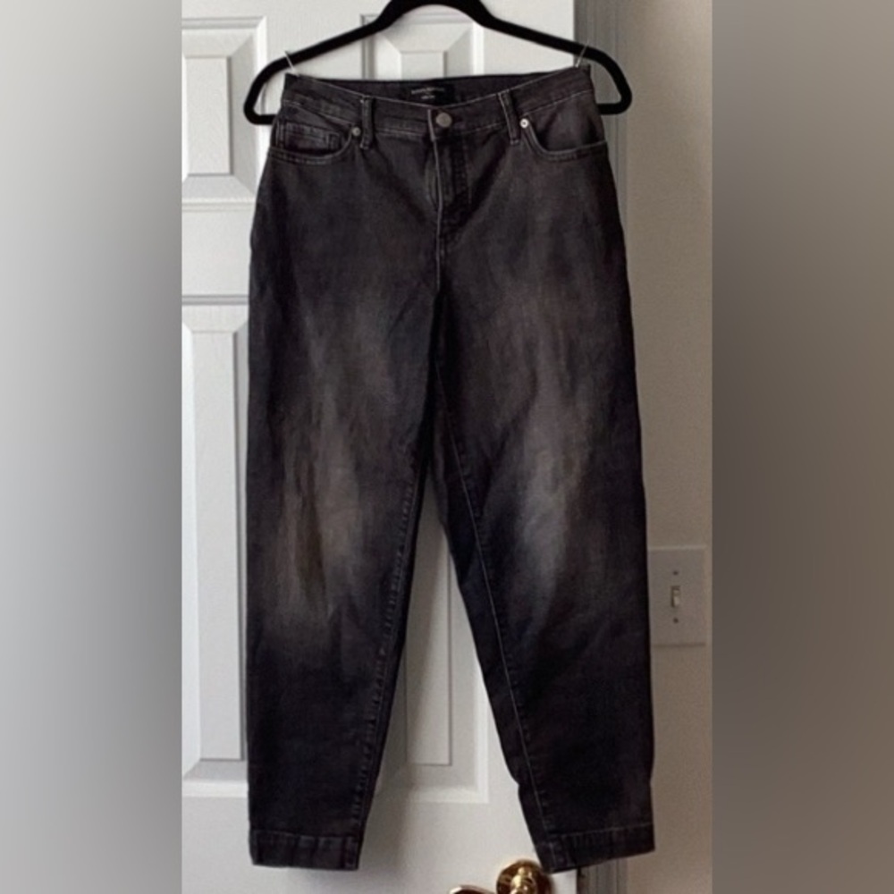Banana Republic barrel jeans denim casual black wash grunge goth punk 27